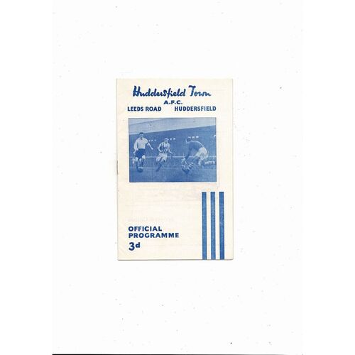 1955/56 Huddersfield Town v Aston Villa Football Programme