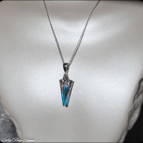 Aurora Borealis Crystal Shard Necklace