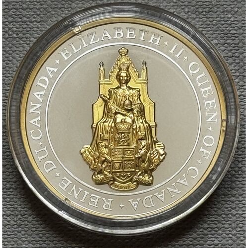 2017 pure silver 1oz gold plated ‘Great seal of Canada’ proof coin