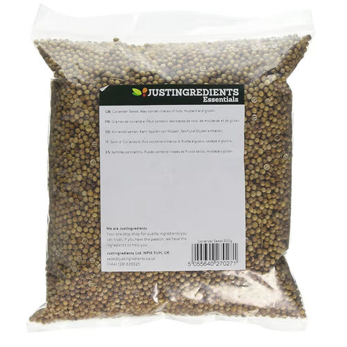 Just Ingredients Organic Corriander Seeds 500g