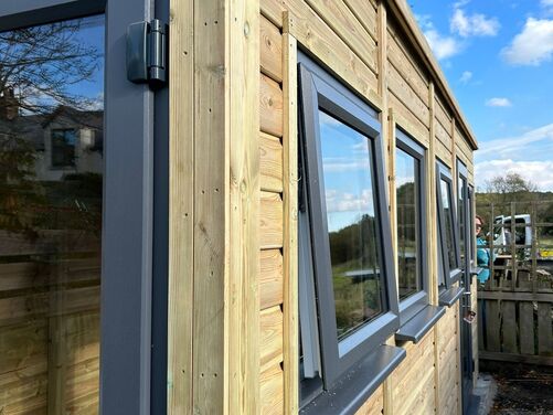 #PVC067 17x7 Pent Summer House Work Shop