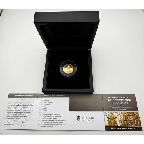 1989 QE11 full gold proof sovereign