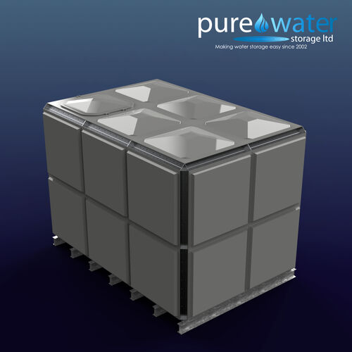 PW.3X2X2.TIF.AG - 14,560 LITRE SECTIONAL WATER TANK, TOTALLY INTERNALLY FLANGED (TIF)