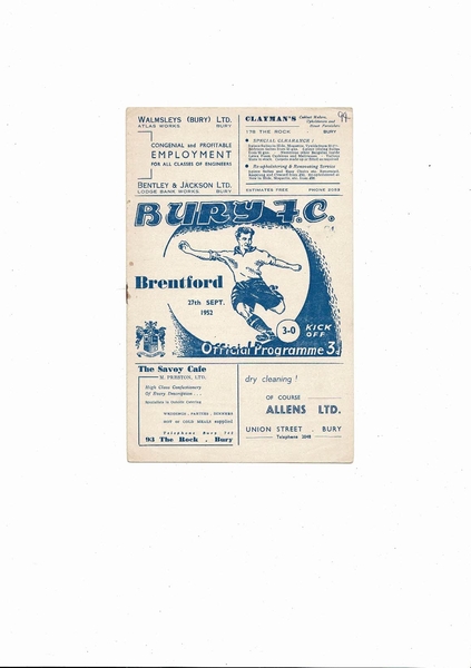 More Football Programmes being listed today