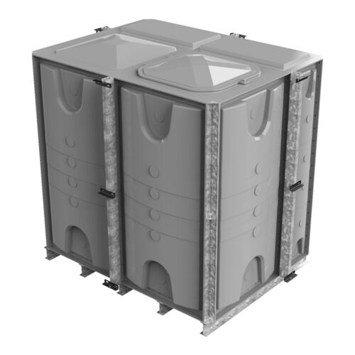 PW.2X1.5X2.IFB.AG - 6000 LITRE SECTIONAL WATER TANK, INTERNALLY FLANGED BASE (IFB)