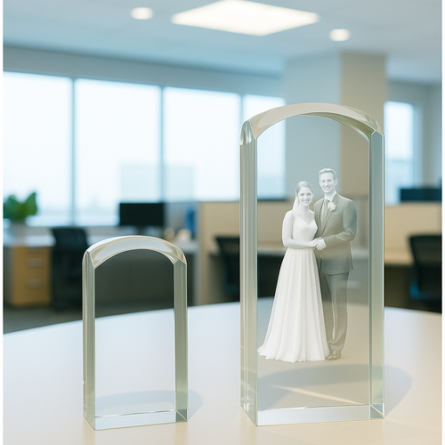 ***2 Sizes Available***The Stunning New Dunvegan Solid 3d Crystal Prism Dome