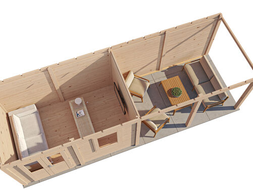 388cm x 250cm + 400cm Veranda