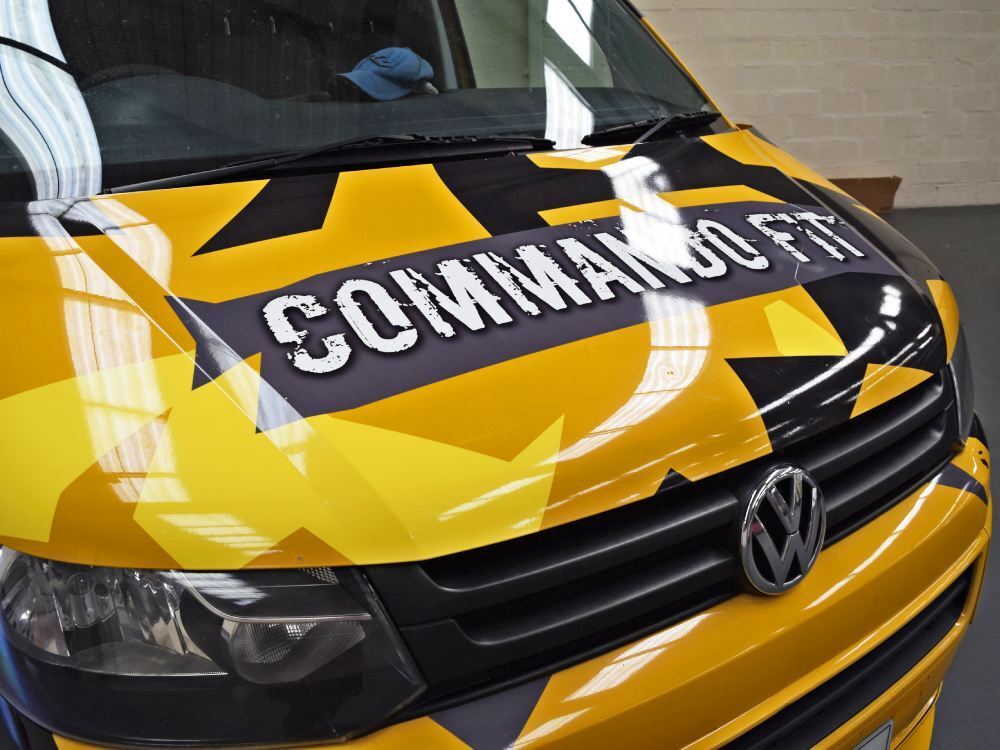 Company van wrap on Volkswagen Transporter.