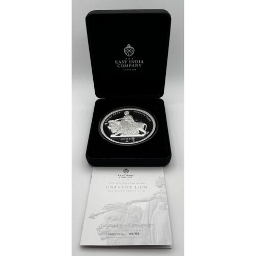 Stunning 2024 Una & the Lion 5 ounce silver proof coin