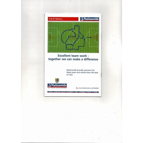2001 Wales v Ukraine World Cup Football Programme