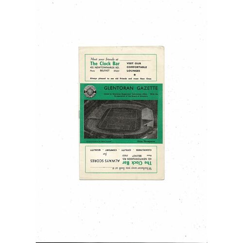 1959/60 Glentoran v Glenavon Football Programme