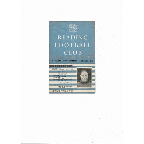 1949/50 Reading v Doncaster Rovers FA Cup Football Programme