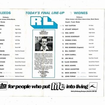 1977 Leeds v Widnes Rugby League Challenge Cup Final Programme