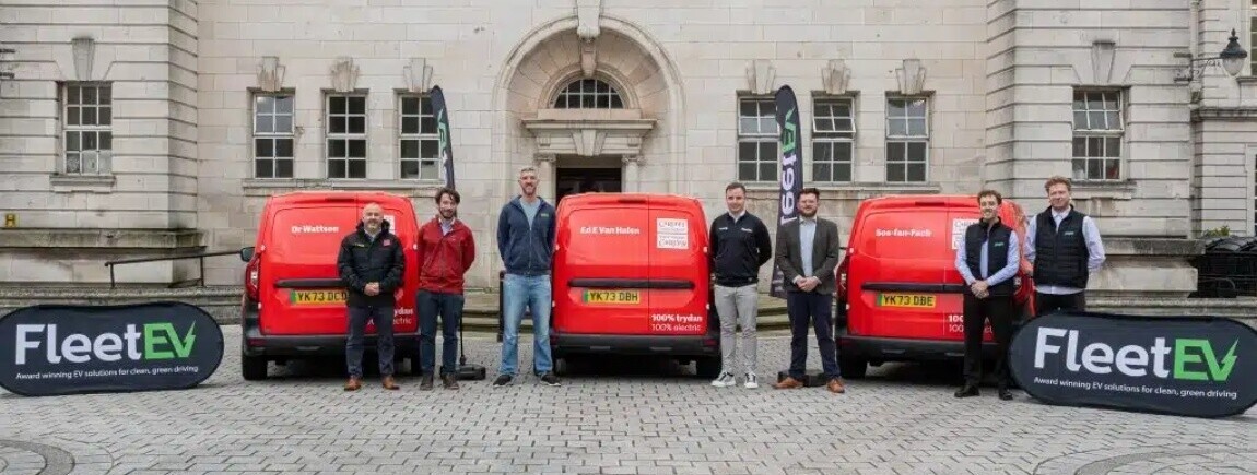 New vehicle liveries and graphics on company electric vehicle fleet.