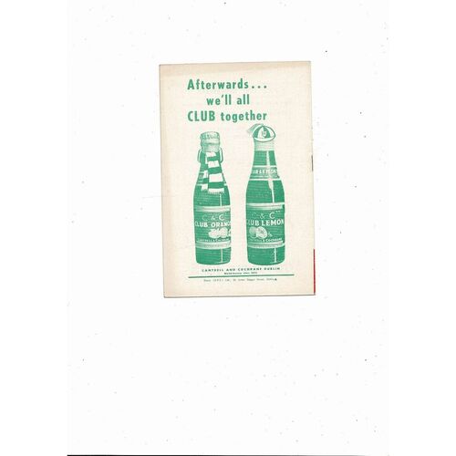 1962 Republic of Ireland v Austria Football Programme