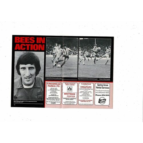 1981/82 Brentford v Chester Football Programme. Autographed