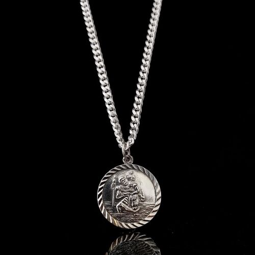 Sterling silver St. Christopher pendant