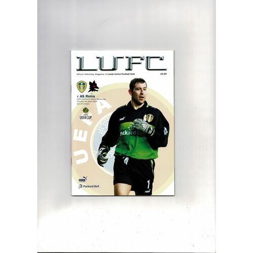 Leeds United v AS Roma UEFA Cup Football Programme 1999/00