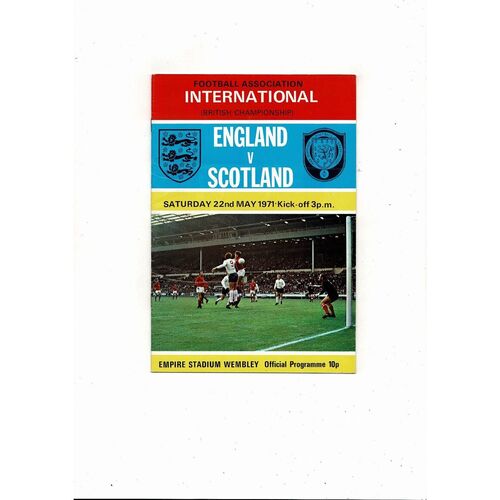 1971 England v Scotland Football Programme