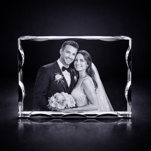 Staffa 3D Crystal Photo Frame – 160×120mm