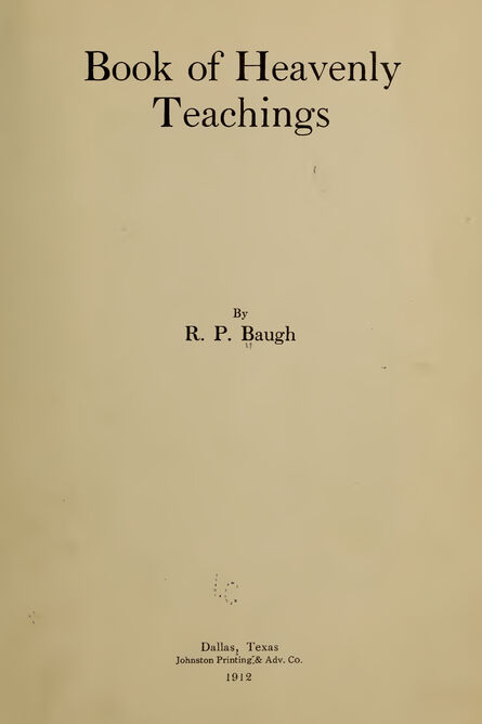 1912 | Book of Heavenly Teachings