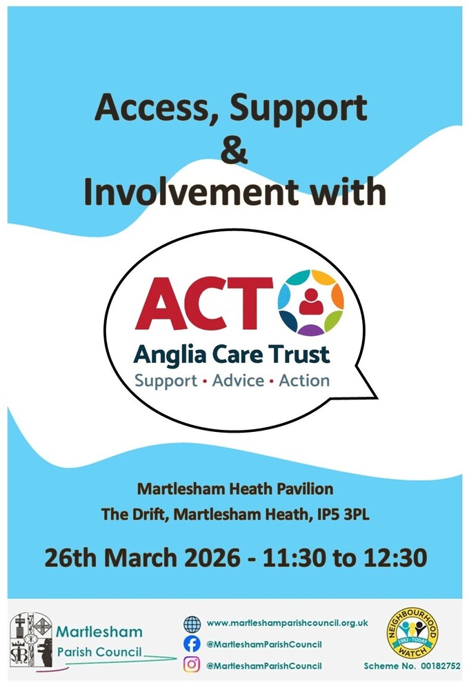 Access Support and Involvement with Anglia Care Trust Community Meeting Martlesham