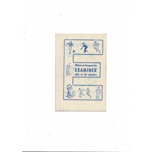 Huddersfield Town v Leeds United Friendly Football Programme 1958/59