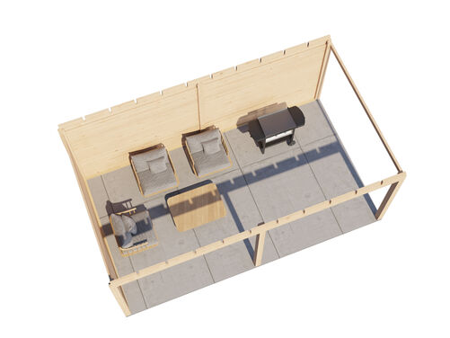 5.88mtr x 3.5mtr 28mm walled Gazebo