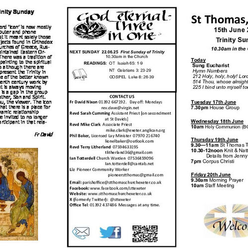 Pew Sheet | The Parish of St Thomas, Exeter