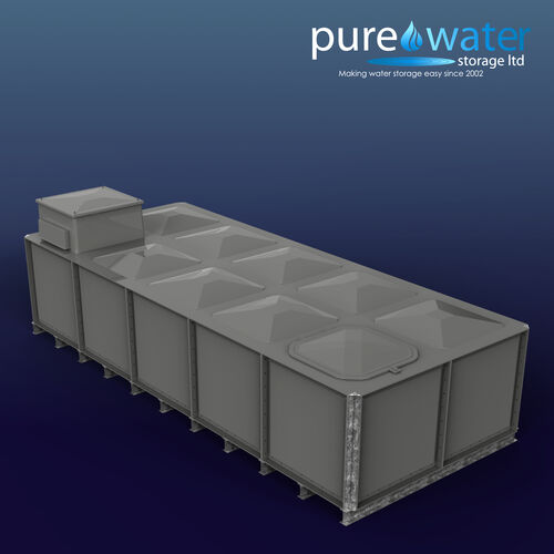 PW.5X2X1.IFB.AB - 10000 LITRE SECTIONAL WATER TANK, INTERNALLY FLANGED BASE (IFB) C/W FVH