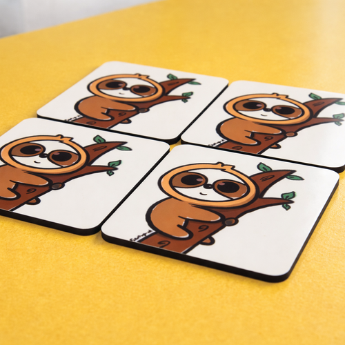 'Hand Drawn Sloth' Coaster