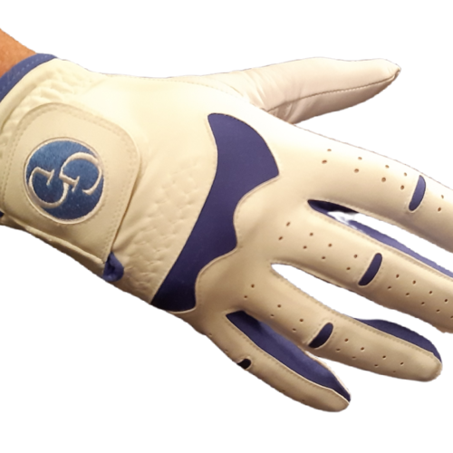 XXXL Size - Mens Full Leather Colour Gloves with Embroidered Logo (Left Hand for a Right Handed Golfer)
