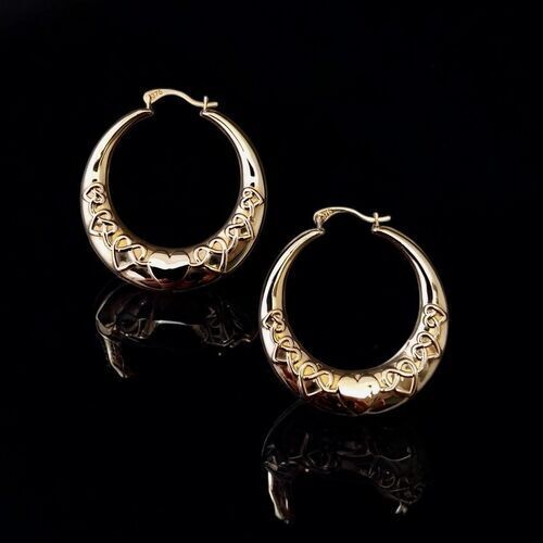 Love heart pattern creoles