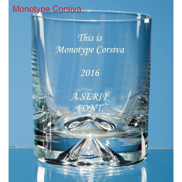 Standard Engraving Fonts | Crystal Incentives