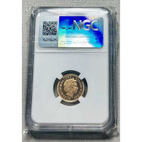 2002 Queen Elizabeth 11 gold proof half sovereign