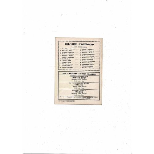 1963/64 Arsenal v Wolves FA Cup Football Programme