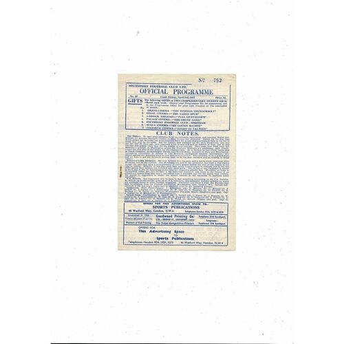 Southport Home Football Programmes