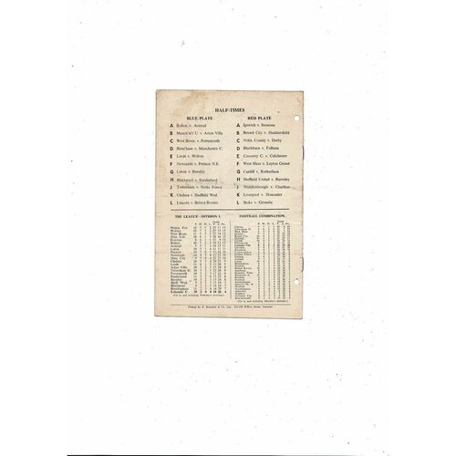 1957/58 Leicester City v Everton Football Programme