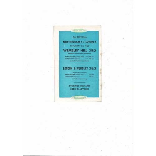1958/59 Manchester City v Aston Villa Football Programme