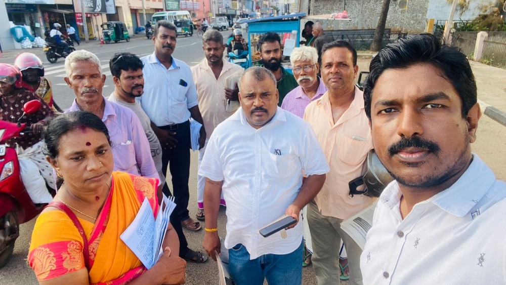  ஜனாதிபதி தேர்தலை பகிஸ்கரிக்குமாறு த.தே.ம. முன்னணியால் பிரச்சாரம்