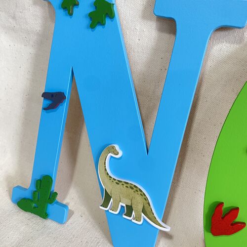 Personalised Dinosaur Name Letters – Kids Bedroom & Nursery Wall Decor