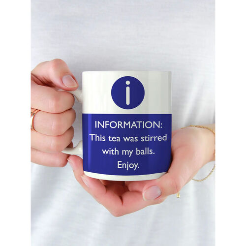 Funny Mug Stirred With My Balls