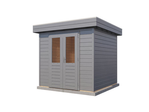2.4mtr x 2.4mtr 28mm walled Flat Roof Cabin