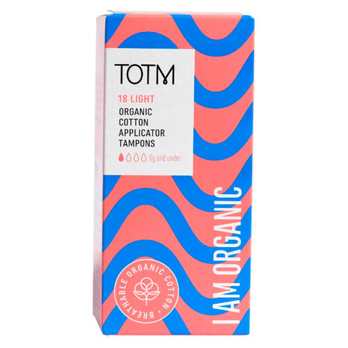 TOTM Organic Cotton Applicator Tampons