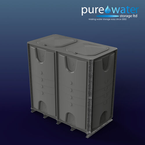 PW.2X1X2.IFB.DIV.AG(1+1) - 4000 LITRE SECTIONAL WATER TANK, INTERNALLY FLANGED BASE (IFB)