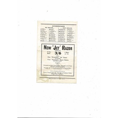 Sheffield United v Manchester City Central League Football Programme 1964/65