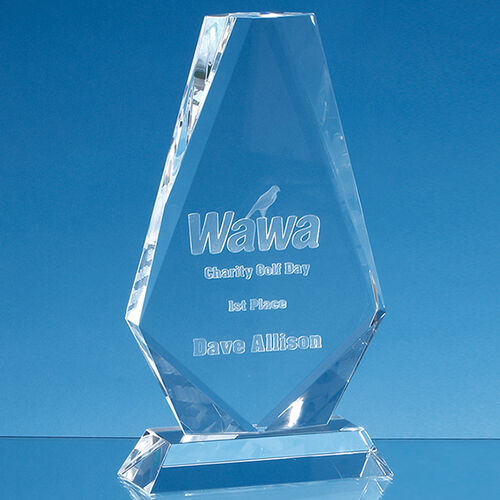 Optical Crystal Cropped Iceberg Award - 17.5cm