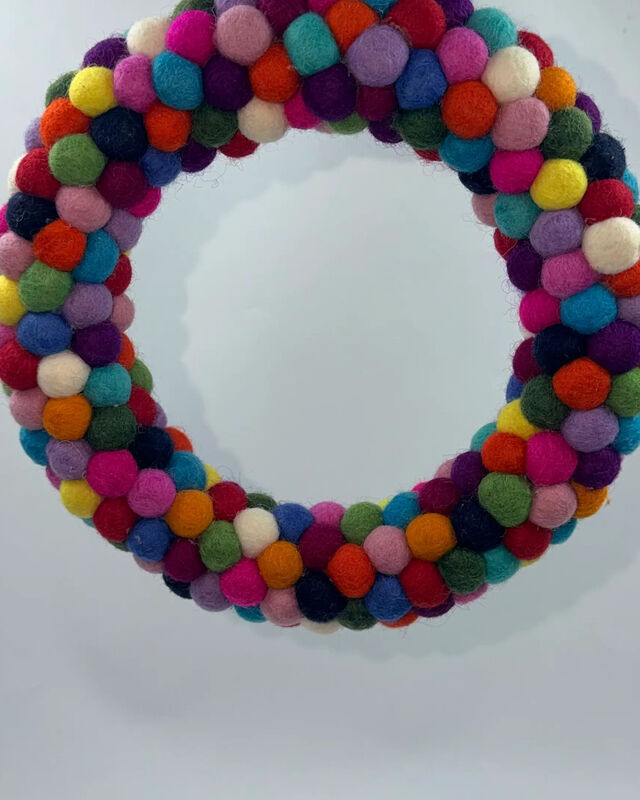 Colorful Felt Christmas wreath