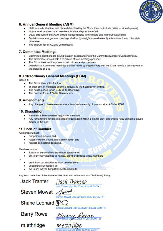 Constitution & Policies