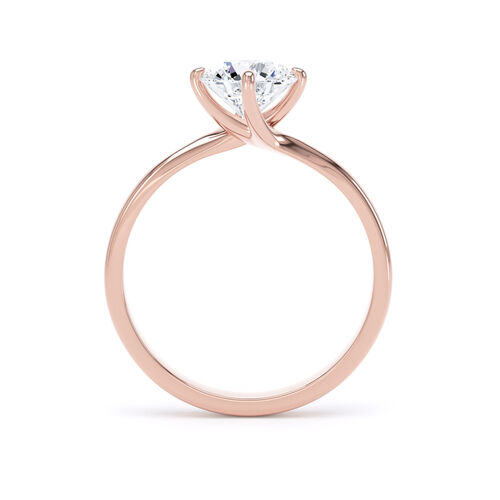 Round brilliant solitaire with twisted setting